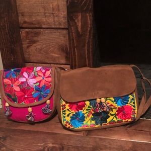 Mexican crossbody and clutch purse
